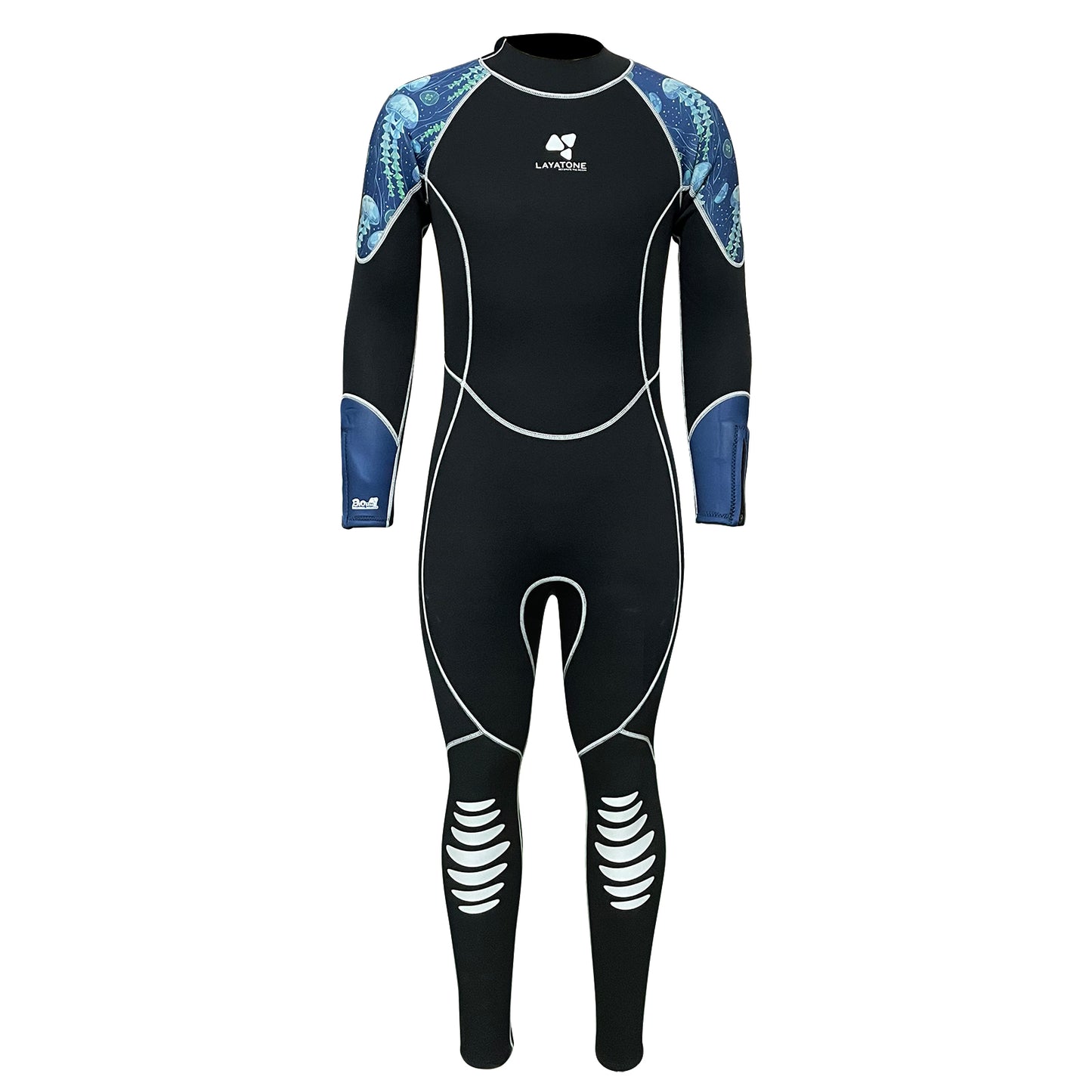 LayaTone Wetsuit Women Full Body 3mm Neoprene Diving Suit with Back Zip, Wetsuits for Women in Cold Water Swimming Diving Snorkeling Kayaking